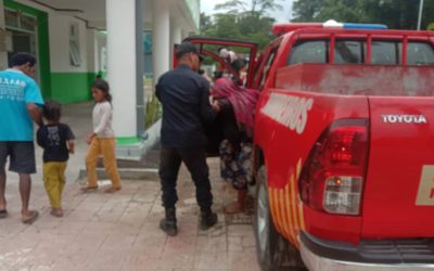 KORPU BOMBEIROS MUNISÍPIU AINARO HAMUTUK HO POLISIA TRÁNZITU ASEGURA VÍTIMA ASIDENTE