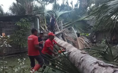 KORPU BOMBEIROS RAEOA TESI AI AKAR HUN  NE’EBÉ MONU HANEHAN UMA KOMUNIDADE