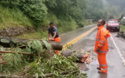 KORPU BOMBEIROS MUNISÍPIU AINARO TESI AI KAKEU NE’EBÉ MONU IHA ESTRADA PÚBLIKU